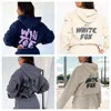 Designer Sportswear White Fox Hoodie Set 2 Piece Set Womens Mens Terno Desportivo Manga Longa Pulôver Com Capuz Cor Sólida Tracksuit Multi-Color Moletom HY