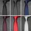 Neck Ties Designer Formal Business Work Professional Student Korean Edition Narrow Fashion Groom Wedding Black Solid 8cm 6cm Mens Tie 2VPR