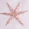 Anhänger Halsketten 6 Stück Natürliche Energie Heilung Edelstein Sechseckiger Kristall Spitzer Rosenquarz Draht umwickelt für Frauen Mädchen183W