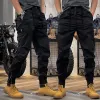 Pantolon Camo Donanma Pantolon Man Y2K Taktik Askeri Kargo Pantolon Erkekler Teknoloji Giyim Yüksek Kaliteli Açık Hip Hop İşi Yığılmış Pantolon