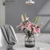 Vaser vas för blommor vardagsrum dekoration blommor terrarium transparent glas stora vaser nordisk dekoration heminredning vas l240309