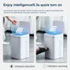 16L سلة المهملات الذكية CAN Automatic Assorbin Dustbin Electric Electric Bin Waterproof Wastebasket for Kitchen Bathroom Recycling Trash 240307