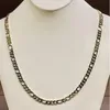 10k Solid Gold Handmade Figaro Curb link mens chain necklace 24 57 Grams 6 5 MM245G