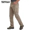 TACVASEN Summer Lightweight Trousers Mens Tactical Fishing Pants Outdoor Hiking Nylon Quick Dry Cargo Casual Work 240309