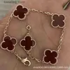 Hangertjeskettingen Designer ketting VanCF ketting Luxe diamanten agaat 18k gouden ketting van vierbladige cr vijf bloem dames verguld met roségoud lichte luxe L240309