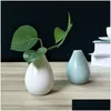 Vaser Creative Home Decoration Small Ceramic Vases Modern Simple Living Room Decor Dry Flower Dekorativa föremål Ornament Mini Vase Drop Dhkiq