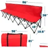 Other Sporting Goods 8-Foot Portable Folding 6 Seat Bench With Back Drop Delivery Sports Outdoors Dhd6D