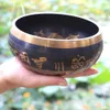 Handgjorda Buddha Sound Bowl Tibetan Bronze Chime Metal Bell Yoga Meditation Bowl Yoga Meditation Bowl Buddhist Sound Therapy 240223