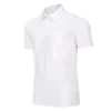 Topkwaliteit op maat gemaakte 100% polyester voetbalpoloshirts, sneldrogende voetbalshirts voor heren 240228