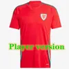 Wales Club voetbalshirt 2024 thuis rood ALLEN BALE RAMSEY shirt Nationaal team JAMES WILSON BROOKS GIGGS AWAY 24 25 Welsh voetbaluniform