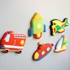 Cartoon-Kühlschrank-Aufkleber, Großhandel, kleines Auto, weiche selbstklebende magnetische Aufkleber, kreative Dekoration, Kinderbuchstaben, magnetische Aufkleber, Mini