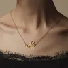 اسم neckalce dainty مجوهرات مخصصة للأطفال اسم العنق لأمي توين فتاة عيد الميلاد هدية 240228