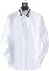 Camisa masculina de luxo designer de moda manga longa topo duplo pescoço negócios camisa de fitness camisa masculina magro # a29