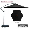 Sombra Sun Terrace Guarda-chuva de praia Guarda-sol de jardim Pátio Dia 98 pés AntiUV Piscina de tecido de poliéster Instale facilmente móveis ao ar livre Não S1947834