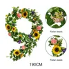 Dekorativa blommor Mini Sunflower Vine Decoration inomhusgrön växtimulering och roskrans