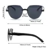 Sunglasses Retro Cat Eye Rimless Transparent For Women Trendy All-in-one Ocean Piece Candy Color Eyewear Accessories