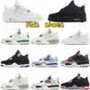 4s 4 kids designer shoes Toddlers boys black girls youth basketball sneakers Bred Reimagined Pine Green Military Blue Cat White Oreo Infrared Pure Money sizes 28-35