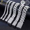 braccialetti con ciondoli passaggio 8-25mm tester di diamanti stile argento sterling 925 alta qualità moissanite cuban link cavigliera braccialetto braccialetto per uomo catena ghiacciata