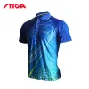 Polos originais Stiga roupas de tênis de mesa para homens e mulheres roupas camiseta camisa de manga curta camisa de ping pong camisa esportiva