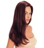 Amazon som säljer europeiska och amerikanska peruk kvinnliga vinröd utrikeshandel Långt lockigt hårskydd5075463