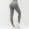 Calças femininas moda yoga leggings mulheres ginásio treino leggins cintura alta com bolsos correndo treinamento push up bupants calças sólidas