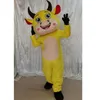 2024 halloween amarelo vaca mascote traje fantasia vestido carnaval tema dos desenhos animados vestido extravagante para homens vestido de festival