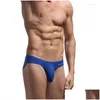 Sous-vêtements Brave Personne Hommes Coton Slips Pour Homme Bikini Y Sous-Vêtements U Convexe Gros Pénis Poche Conception Wonderjock Drop Livraison Vêtements Dh2Xp