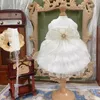 Cão vestuário branco laço arco sling vestido de casamento para cães pequenos médios 2024 primavera verão roupas para animais de estimação moda bonito lolita filhote de cachorro saias