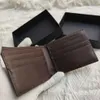 new brown wallet men thin pockets cardholders luxury designer clutches leather briefcases mini bags311v