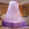 Romantic Hung Dome Mosquito Nets For Summer Home Textile Bedding Polyester Mesh Round Lace Insect Bed Canopy Netting Curtain2048