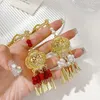 Hair Clips LED Light Sticks Forks Ancient Chinese Lantern Pendant Jewelry For Women Ponytail Holder Hairpins Accessories