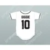 BIGGIE SMALLS 10 BAD BOY WHITE BASEBALL JERSEY Stitched