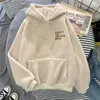 Frauen Hoodies Herbst Winter Plüsch Verdickt Lamm Fleece Einfache Feste Kapuze Pullover Mode Koreanische Lose Langarm Mantel