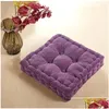 Cushion/Decorative Pillow Winter Thicken Tatami Seat Chair Pad Square Futon Mattress Office Back Meditation Mat Drop Delivery Home G Dhw09