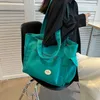 Płótno torby leniwe w stylu sztuka sztuka duża pojemność torebka komputerowa studentka