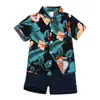 Zestawy odzieży 2 Summer Summer Baby Boy Fits Fashion Casual Cotton Beach T-Shirt Shorts Kids Butique Ubrania dla dzieci