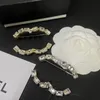 Boutique diamantguldpläterad brosch designad för kvinnors varumärkesbrev broscher vår ny stil klädstift tillbehör med box broscher smycken