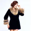 Ny haining koreansk version rävkrage kvinnors medellängd otter kanin faux pälsslim fit kappa i stor storlek 93