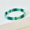 Charm Bracelets Green Enamel Bangles For Women Color Metal Bangle Colorful Jewelry Fashion Trend Accessories Bohemia