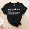 Футболка Blacknificent, черная футболка с надписью Lives Matter для леди и девочек, хипстерские повседневные хлопковые футболки, футболка с меланином, топы, дропшиппинг