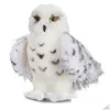 Animais de pelúcia recheados P Animais 12 polegadas Qualidade Premium Douglas Wizard Nevado Branco Hedwig Coruja Brinquedo Bonito Animal Boneca Crianças Presente Dhpmj