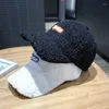 Ball Caps Winter Wool-like Warm Cap Women's Spring And Autumn Cold Thickened Sun Hat Street Fashion Joker Men's Black Baseball