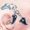 Porte-clés 3D chaussures rouges pendentif porte-clés en métal personnalisé mignon sac cadeau créatif charme baskets porte-clés