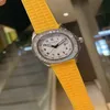 Vintage Lady Quartz Watch Ice Diamond Bezel Digital Numbers Clock Silicone Rubber Strap Aquanaunt Round Octagon Women Watches2207