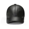 Män äkta kohudsläder Earlnap Caps Male Fall Winter 100% Real Cow Leather Hats Casual Real Leather Outdoor Baseball Cap 240220