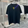 T-shirt da uomo con stampa di lettera in rilievo girocollo di nuova marca per camicie da donna casual Abbigliamento da strada T-shirt a maniche corte 2 colori Uomo t-shirt di alta qualità