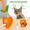 Interactief kattenspeelgoed voor binnenkattenUSB oplaadbare bewegingsactiverende elektrische kat ToyMoving Kitten ToySimulatie vogelzang 240226