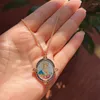 Pendentif Colliers Rond Christianisme Vierge Tête Portrait 2024 Mode Vintage Polyvalent Femmes Femme Bijoux