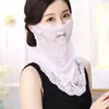 Scarves Anti-UV Lace Mask Neck Protection Breathable Bandana Scarfs Silk Variable Face Summer