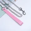 Chokers sexiga rosa faux läder choker halsband gotisk krage rostfritt stål koppel kedja drag harajuku tillbehör kvinnor jude274w